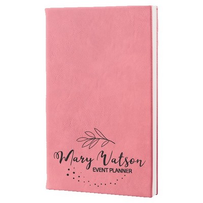 Pink Faux Leather Sketch Book, 5 1/4" x 8 1/4"