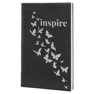 Black Faux Leather Sketch Book, 5 1/4" x 8 1/4"