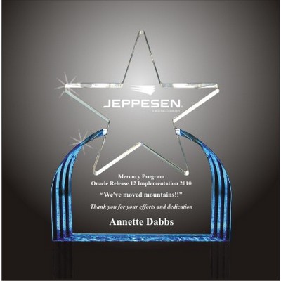 Star Base Acrylic Award, 7" H