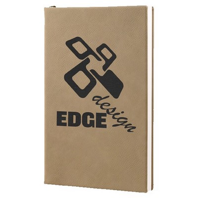 Light Brown Faux Leather Sketch Book, 5 1/4" x 8 1/4"