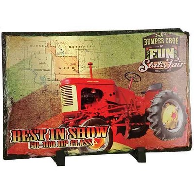 Full Color Rectangle Gloss Stone Plaque 7 1/2 x 11 1/2"