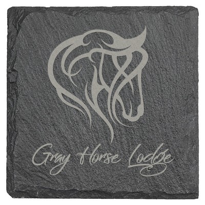 Square Slate Coaster, 4" x 4"